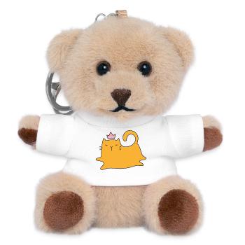 Cat - Teddy Keyring - white - Front