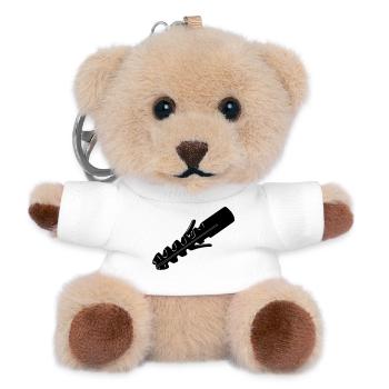 Plug wall plug for screw - Teddy Keyring - white - Front