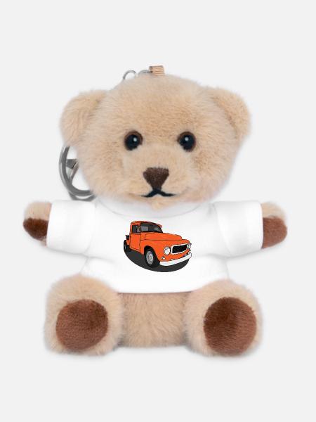 Duett Orange - Teddy Schlüsselanhänger - Weiß
