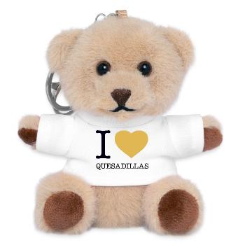I LOVE QUESADILLAS - Teddy Keyring - white - Front