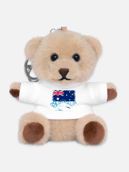 Australien - Teddy Schlüsselanhänger - Weiß