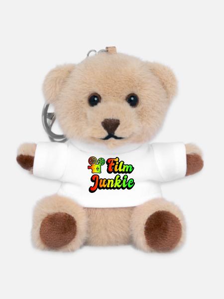 Film Junkie Regenbogen Design - Teddy Schlüsselanhänger - Weiß