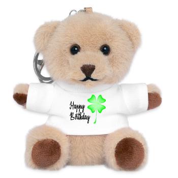 ALLES GUTE ZUM GEBURTSTAG. ALLES GUTE ZUM GEBURTSTAG. JAHRESTAG. - Teddy Schlüsselanhänger - Weiß - Vorne