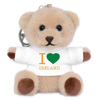 J’AIME L’IRLANDE - Porte-clés ourson - blanc - Devant