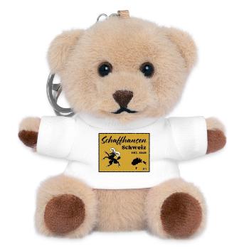 Schaffhausen Wappen 1049 Jubiläum - Teddy Schlüsselanhänger - Weiß - Vorne