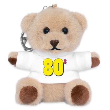80s BIG - Teddy Schlüsselanhänger - Weiß - Vorne