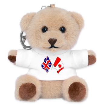 Flagge von England und Flagge Kanada - Teddy Schlüsselanhänger - Weiß - Vorne