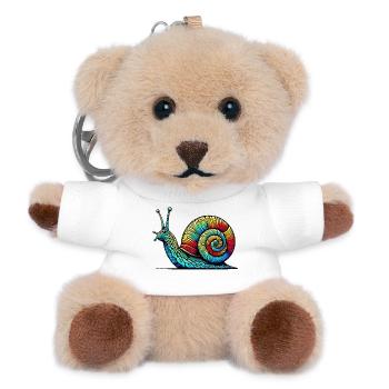 Schnecke - Teddy Schlüsselanhänger - Weiß - Vorne
