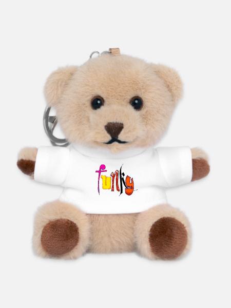Funky - Teddy Schlüsselanhänger - Weiß