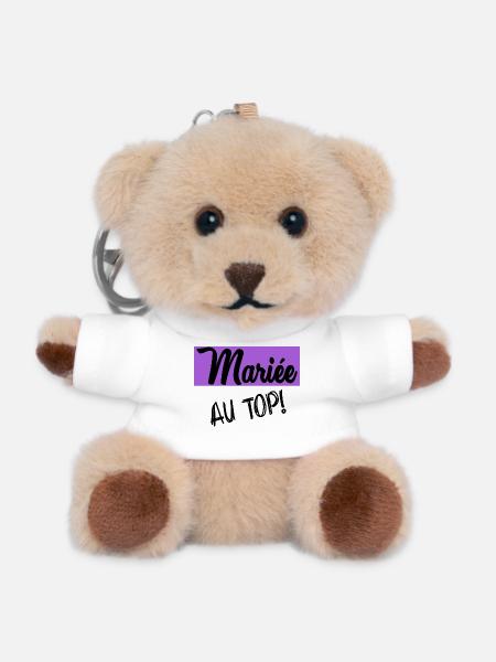 FUTURE MARIEE. EVJF. MARIEE. TEAM. TEAM MARIEE - Porte-clés ourson - blanc