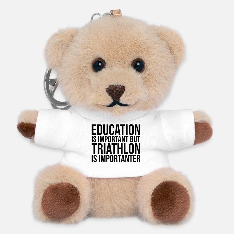 Triathlon - Teddy Schlüsselanhänger - Weiß