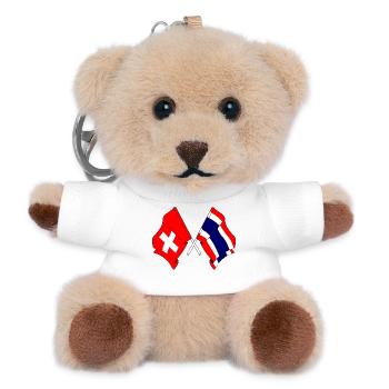 Flagge Schweiz Thailand - Teddy Schlüsselanhänger - Weiß - Vorne