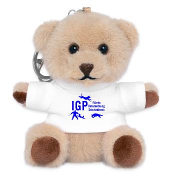 IGP Hundesport - Blau - Teddy Schlüsselanhänger - Weiß - Vorne