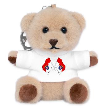 Flags crossed Hesse - Teddy Keyring - white - Front