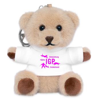 IGP Hundesport - pink - Teddy Schlüsselanhänger - Weiß - Vorne