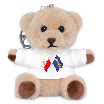 Flag Poland Silesia - Teddy Keyring - white - Front