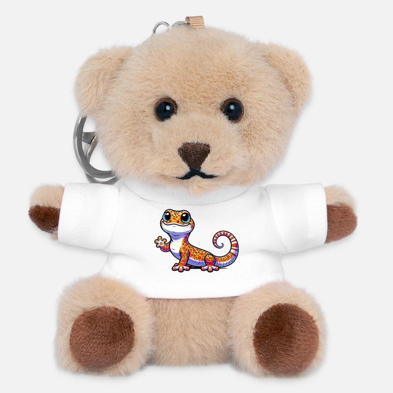 Gecko - Teddy Schlüsselanhänger - Weiß
