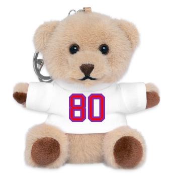 80. 80 YEARS. 80th ANNIVERSARY. 80 YEARS ANNIVERSARY. - Teddy Keyring - white - Front