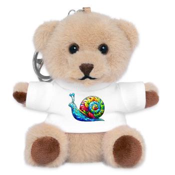 Schnecke - Teddy Schlüsselanhänger - Weiß - Vorne
