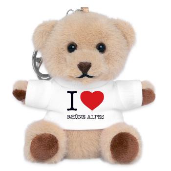 I LOVE RHONE ALPES France Frankreich - Teddy Schlüsselanhänger - Weiß - Vorne