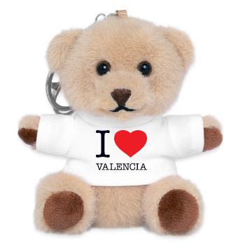 I LOVE VALENCIA - Teddy Keyring - white - Front