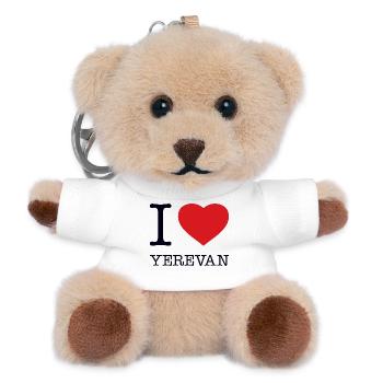 I LOVE YEREVAN Jerewan Armenia Armenien - Teddy Schlüsselanhänger - Weiß - Vorne