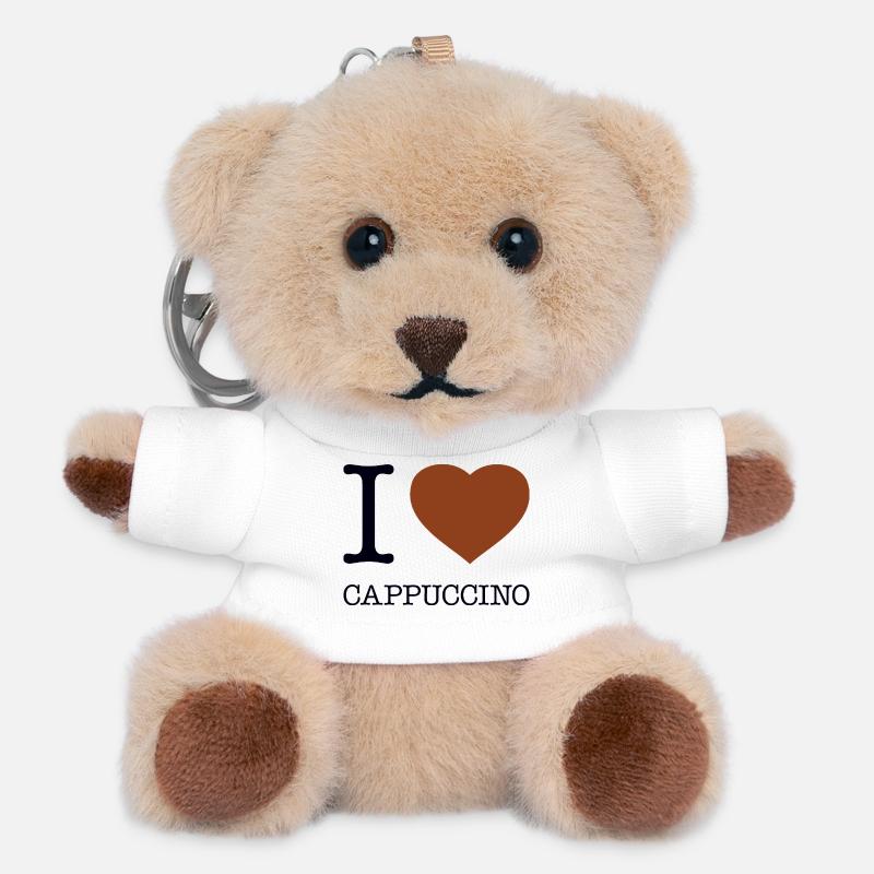 I LOVE CAPPUCCINO - Teddy Schlüsselanhänger - Weiß