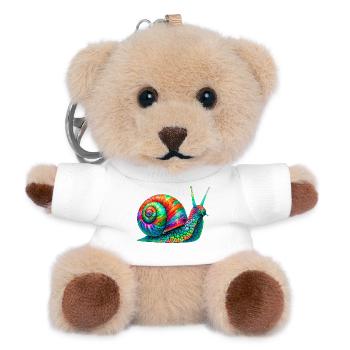 Snail - Teddy Keyring - white - Front