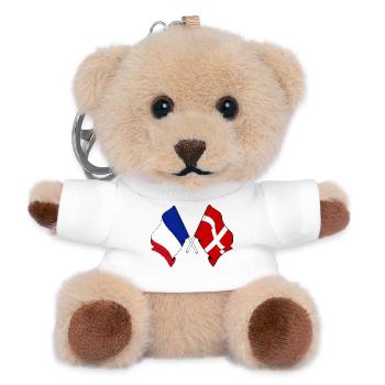 Savoie & France – Une seule identité - Porte-clés ourson - blanc - Devant