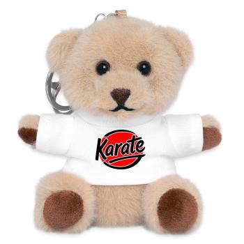 Karate - Teddy Keyring - white - Front