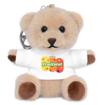ou Are the Fruitiest – Lustiges buntes Fruchtdesign - Teddy Schlüsselanhänger - Weiß - Vorne