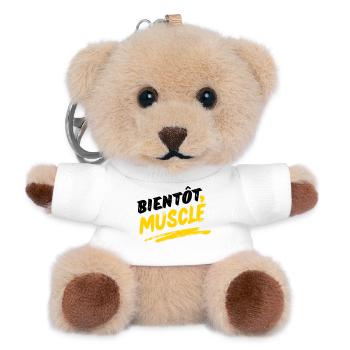 Energetic Muscular Design in Urban Style - Teddy Keyring - white - Front