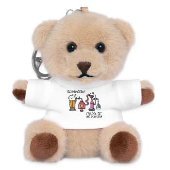 Chemistry & Party Student & Teacher Crazy Parties - Teddy Keyring - white - Front