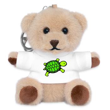turtle cute smiling happy funny - Teddy Keyring - white - Front