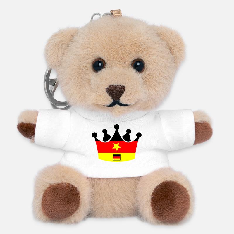Germany Krone - Teddy Keyring - white