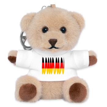Germany Flag - Teddy Keyring - white - Front