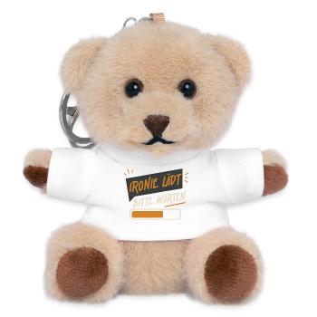 Irony invites please wait - funny design for the office - Teddy Keyring - white - Front