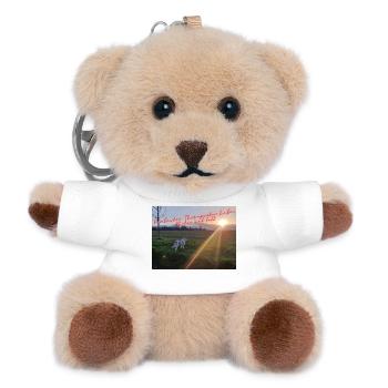 Thérapie des pattes au soleil du soir - Porte-clés ourson - blanc - Devant