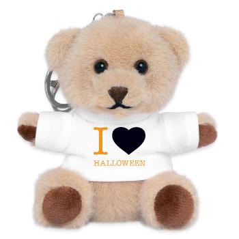 I love Halloween - Teddy Schlüsselanhänger - Weiß - Vorne