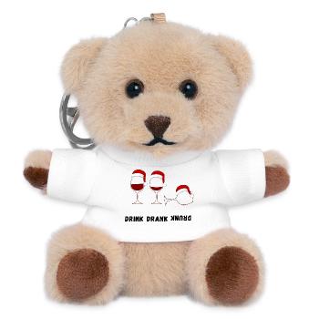 Drink Drank Drunk - Style pull de Noël laid - Porte-clés ourson - blanc - Devant
