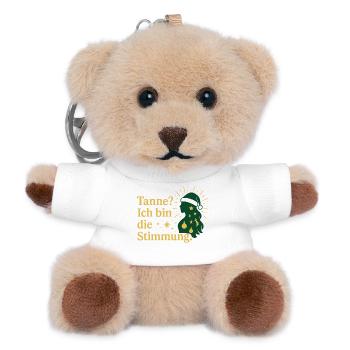 Tanne? Ich bin die Stimmung. - Teddy Schlüsselanhänger - Weiß - Vorne