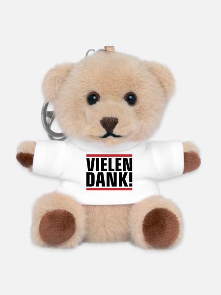 Vielen Dank Dankeschön - Teddy Schlüsselanhänger - Weiß