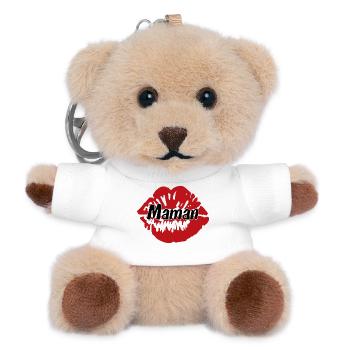 Mommy I Love You - Mother's Day - Teddy Keyring - white - Front
