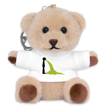 Montag könnt ich Kotzen - Lustiges T-Shirt Design - Teddy Schlüsselanhänger - Weiß - Vorne