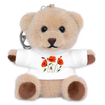 Flowers - Teddy Keyring - white - Front