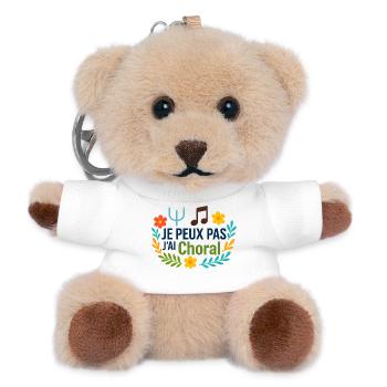 Je peux pas j'ai Choral - Porte-clés ourson - blanc - Devant