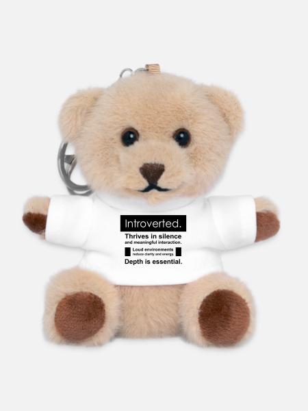 Introvert - Teddy Keyring - white