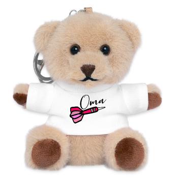Darts Darts Grandma - Teddy Keyring - white - Front