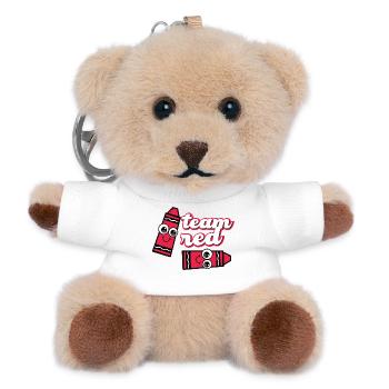 Red Team Cheerful Pencils - Teddy Keyring - white - Front