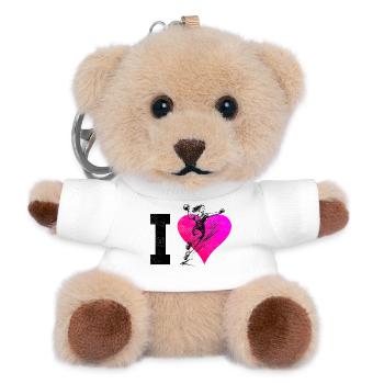 I love handball cool motif for handball for - Teddy Keyring - white - Front